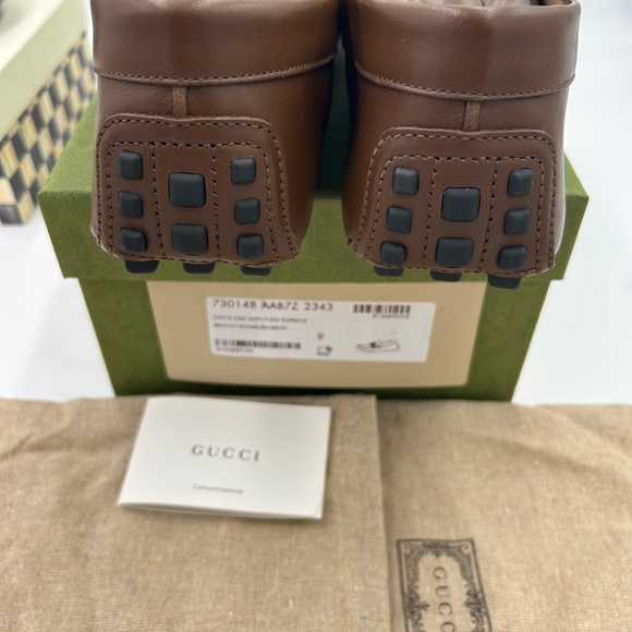 Men’s Gucci interlocking G supreme Driver loafers size 9, made in Italy - Picture 8 of 11